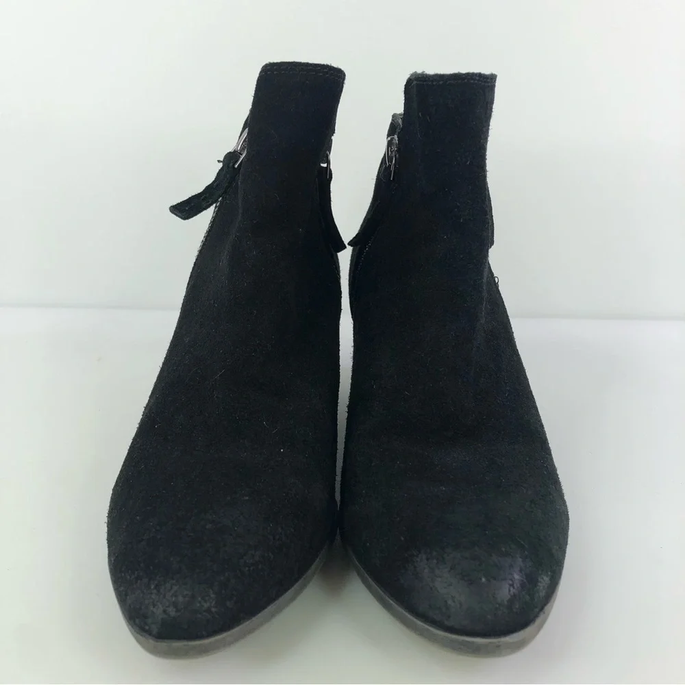 MISMATCH Frye Ankle Boots Womens Size 7/7.5 Judy Black Suede Booties 3470015